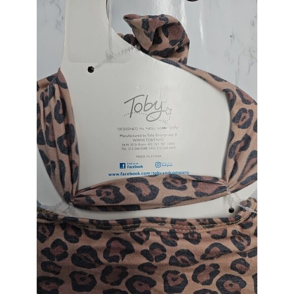 Toby Baby Headband and Newborn Gown Set Leopard NEW - Picture 5 of 5